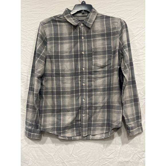 Liverpool Los Angeles Other - Liverpool Los Angeles Long Sleeve Flannel Shirt Grey Plaid Men’s Small